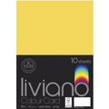 The Paper House Liviano Colour Card 300gsm A4 Pack Of 10#Colour_LEMON