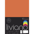 The Paper House Liviano Colour Card 300gsm A4 Pack Of 10#Colour_ORANGE