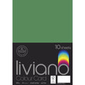 The Paper House Liviano Colour Card 300gsm A4 Pack Of 10#Colour_GREEN