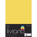 THE PAPER HOUSE LIVIANO COLOUR CARD 300GSM A3 PACK OF 5#Colour_LEMON