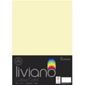 THE PAPER HOUSE LIVIANO COLOUR CARD 300GSM A3 PACK OF 5#Colour_LIGHT YELLOW