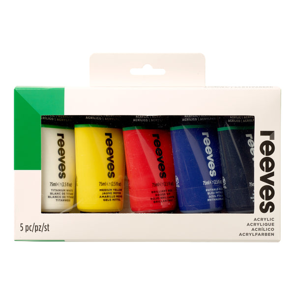 Reeves Acrylic Paint 75ml Set Of 5