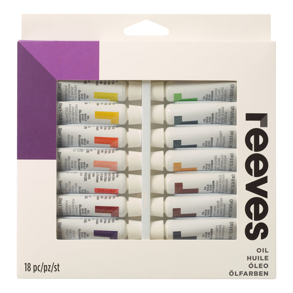 Reeves Oil Paint 12ml Set of 18