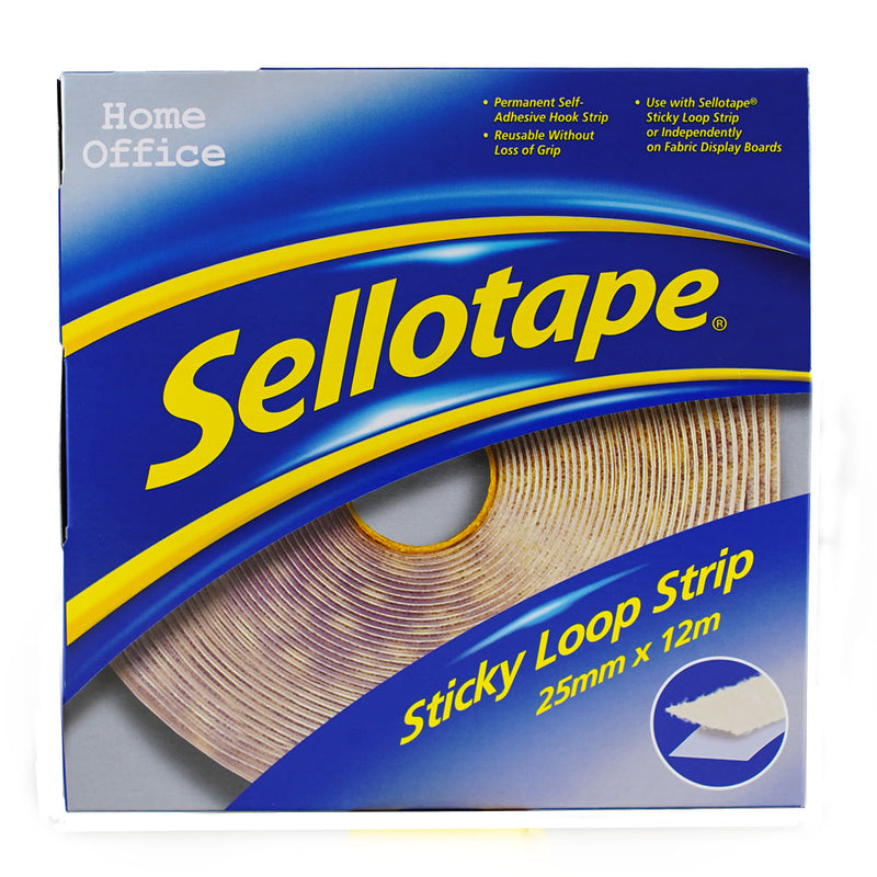 Sellotape Sticky Loop Strip Permanent 25MM X 12M