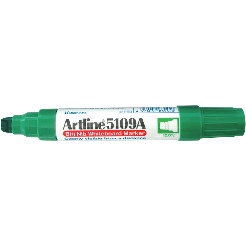 artline 5109a whiteboard marker 10mm chisel nib pack of 6