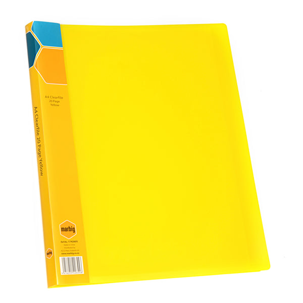 marbig® display book a4 20 page#Colour_YELLOW