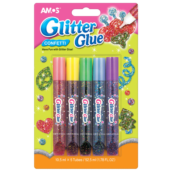 Amos Glitter Glue Confetti Set Of 5