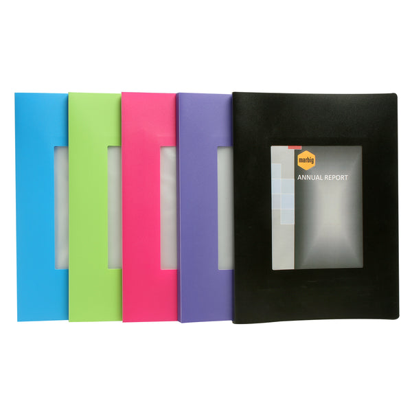 marbig® non-refillable display book a3 20 pocket with frame black