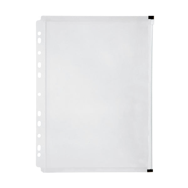 marbig® binder wallet a4 right side zip open#colour_CLEAR