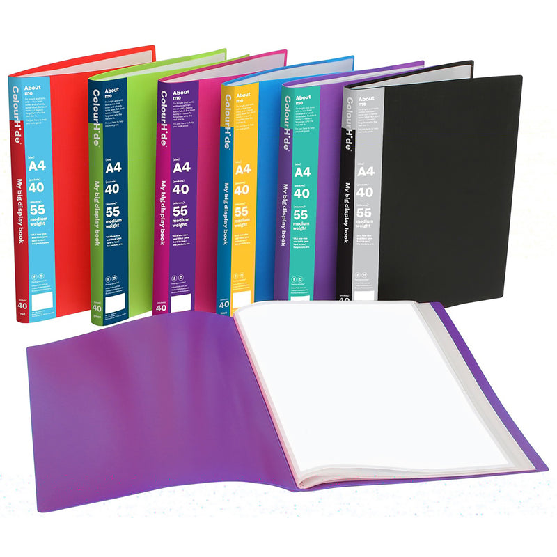 colourhide® my big display book a4 40 pocket