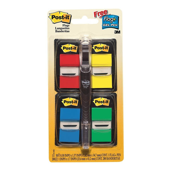 post-it flags 680-rybgva 25x43mm 50/dispenser, 4 dispenser/pack value pack