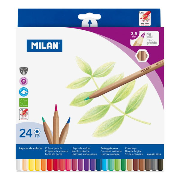 Milan Thick Lead Coloured Pencils Pack of 24