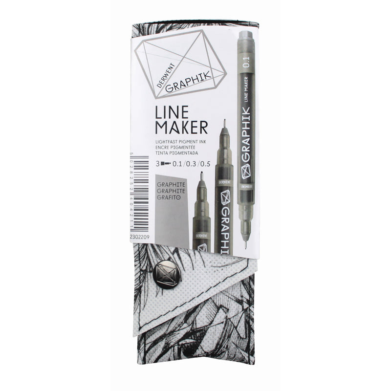 Derwent Graphik Linemaker Pack Of 3