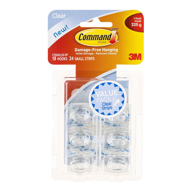 command strips & hook 17006clr mini clear