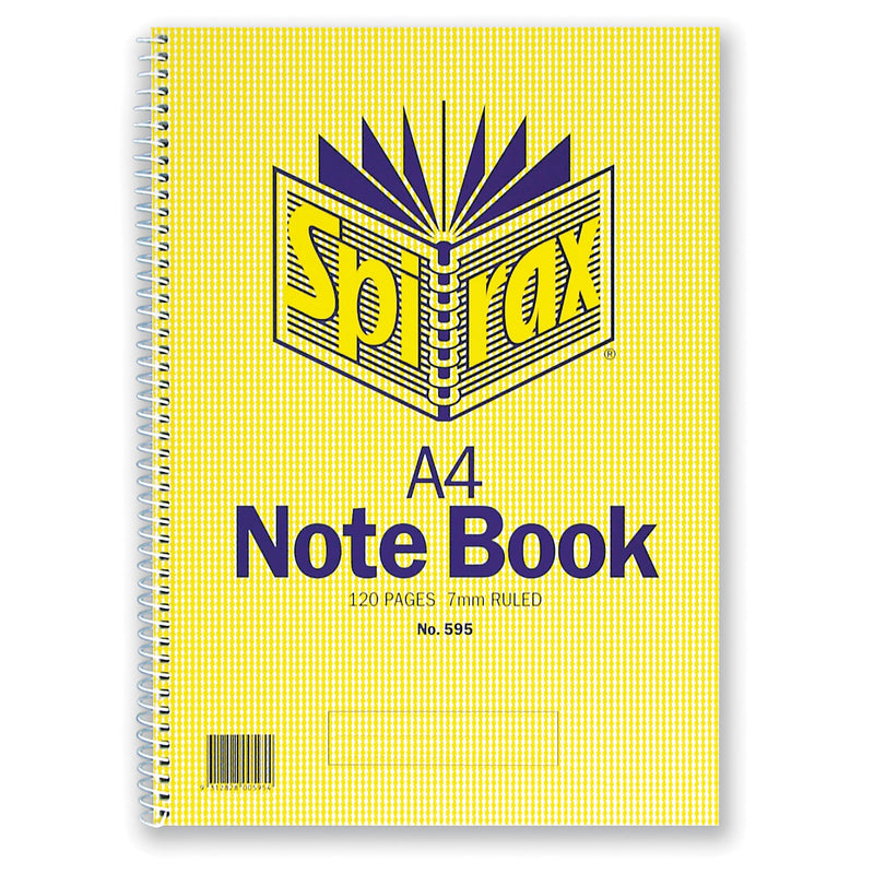 spirax 595 notebook a4 120 page s/o - pack of 10