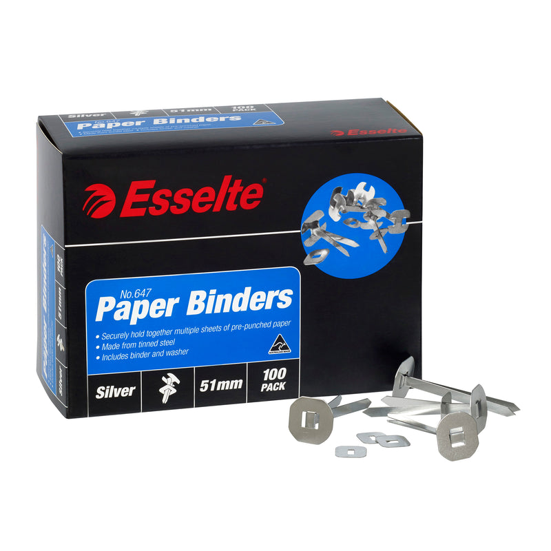 esselte paper binders box of 100