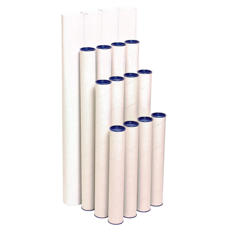 marbig mailing tubes 850mm x 90mm - pack of 4