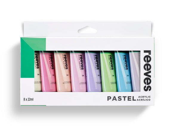 Reeves Acrylic Paint 22ml Set of 8 Pastel