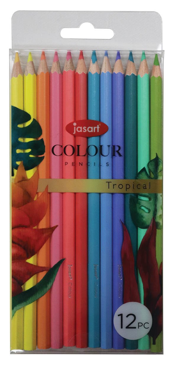 Jasart Studio Pencil Set Of 12 Tropical Tones