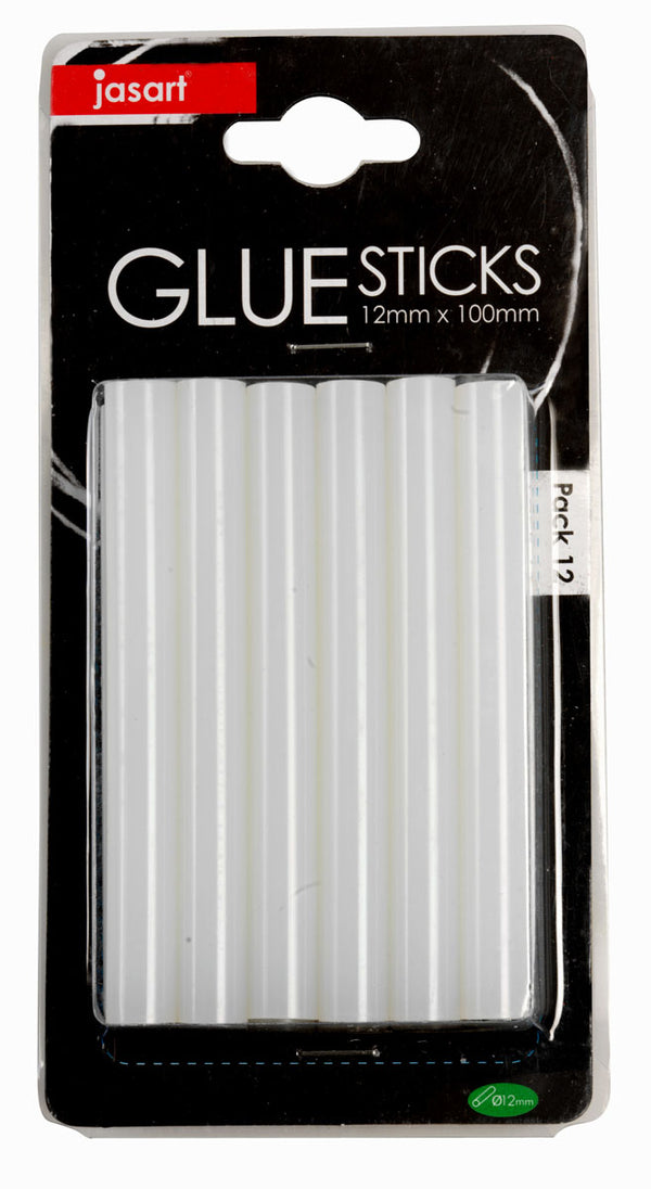 Jasart Glue Sticks 12mmx100mm#pack size_PACK OF 12