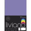 The Paper House Liviano Colour Card 300gsm A4 Pack Of 10#Colour_PURPLE