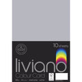 The Paper House Liviano Colour Card 300gsm A4 Pack Of 10#Colour_GREY