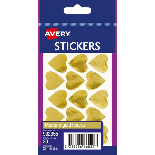 avery label hearts medium 30 pack#colour_GOLD