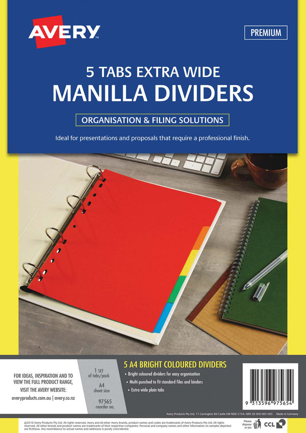 avery dividers a4 colouRED manilla extra wide#tabs_5