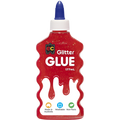 EC Glitter Glue 177ml#Colour_RED