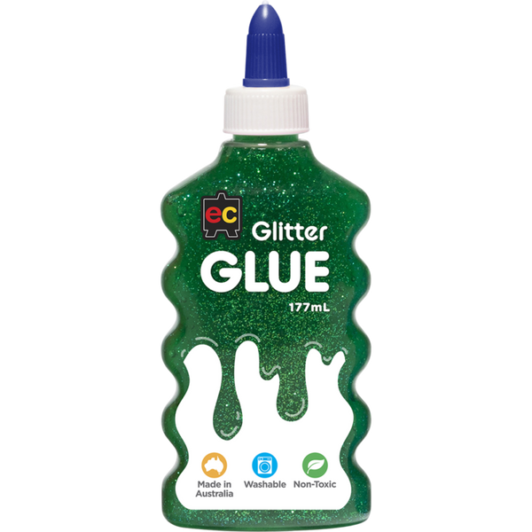 EC Glitter Glue 177ml#Colour_GREEN