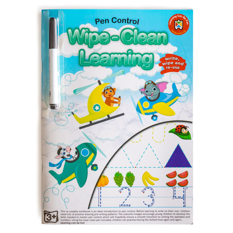 Learning Can Be Fun Wipe Clean Pen Control Learning Book With Marker