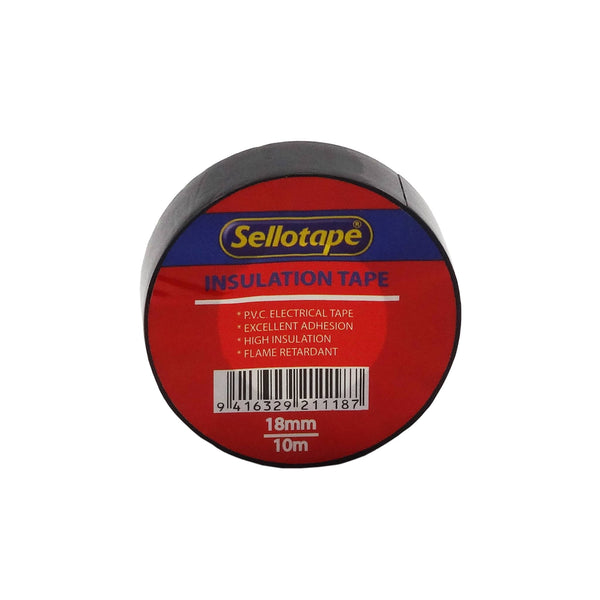 Sellotape 1711b Insulation Black Tape 18mmx10m