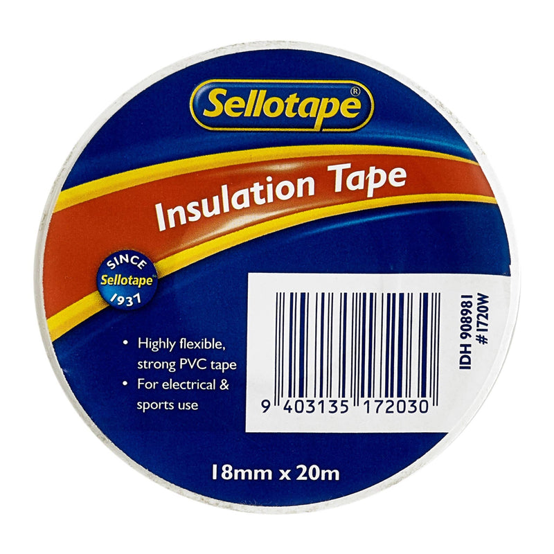 Sellotape 1720w Insulation White Tape 18mmx20m