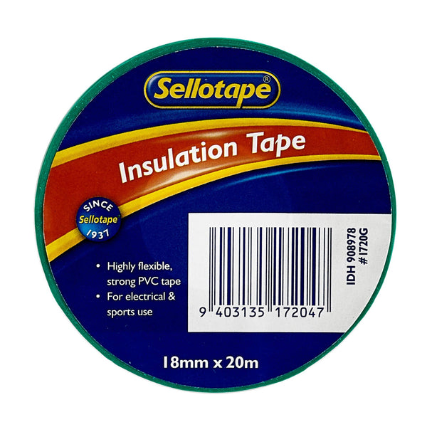 Sellotape 1720g Insulation Green Tape 18mmx20m