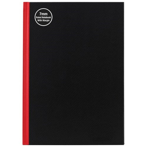 milford notebook 7MM 68gsm with margin RED & BLACK 100 leaf#size_A5