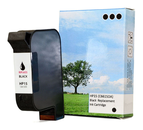 icon remanufactured hp 15 black ink cartridge (c6615da)