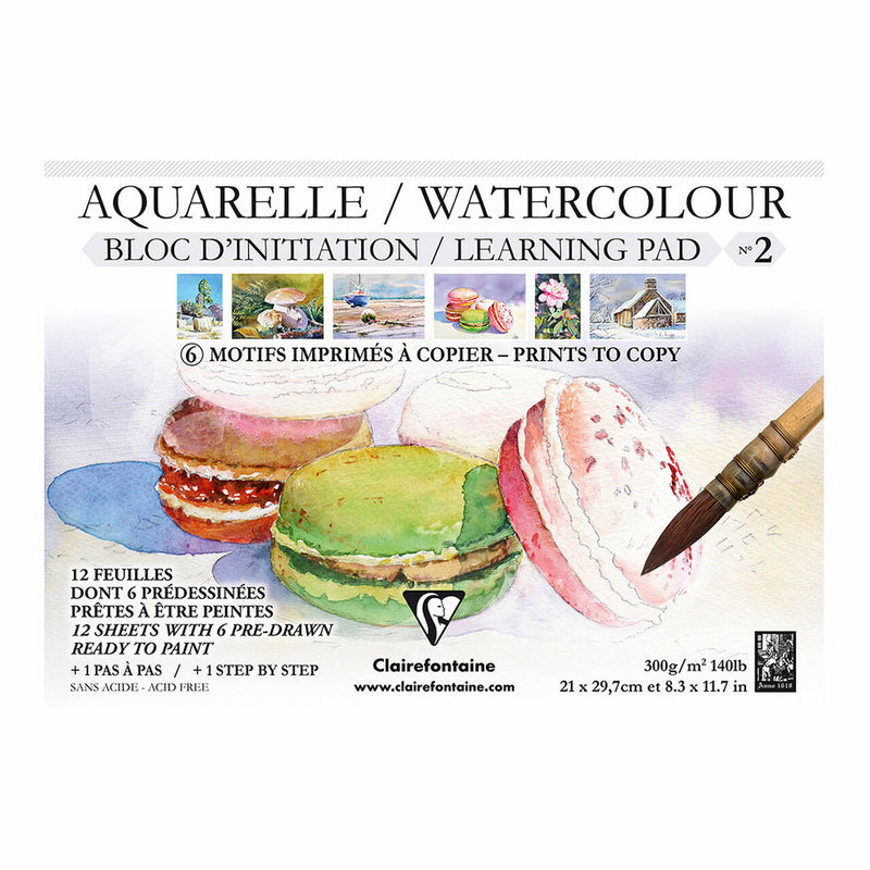 Clairefontaine Etival Pad Macaroons A4 300gsm 12 Sheets