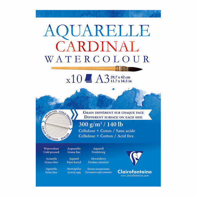 Clairefontaine Cardinal Cold Press Pad 300gsm 10 Sheets