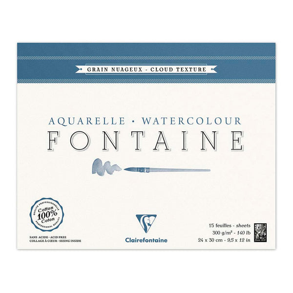 FABRIANO Watercolor Postcard Pad 300g A6 15sheets (HOT Press)