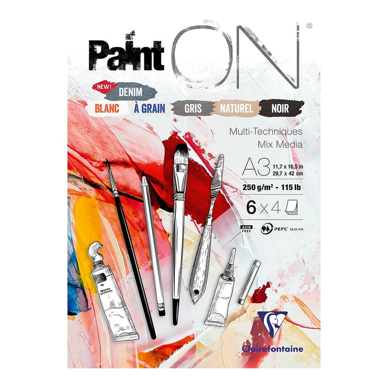 Clairefontaine Painton Pad Assorted 24 Sheets