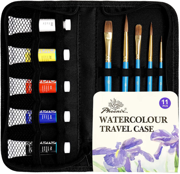 Phoenix Watercolour Paint Travel Set of 11 Pieces