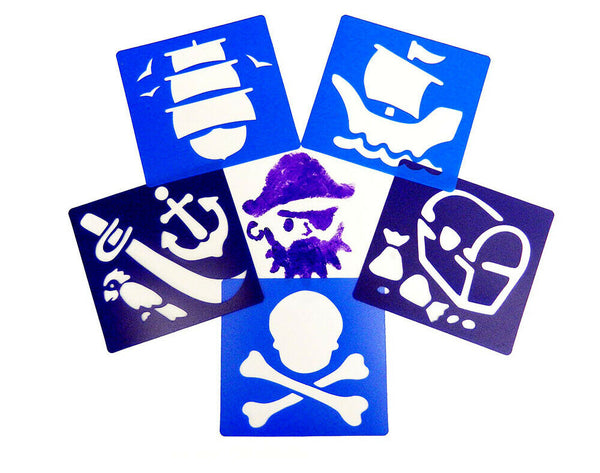 Anthony Peters Washable Plastic Stencils Set Of 6 Pirates