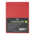 OSC L Shaped Pockets A4 - Pack of 12#Colour_RED