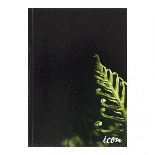 icon casebound hard cover notebook black 200 pg#Size_A4