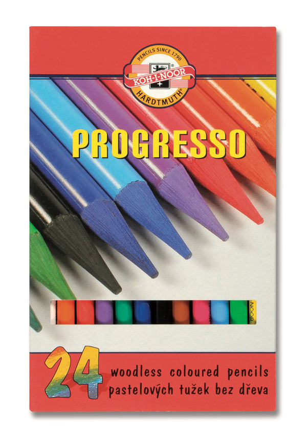 Koh I Noor Hardtmuth Progresso Woodless Coloured Pencils#pack size_PACK OF 24