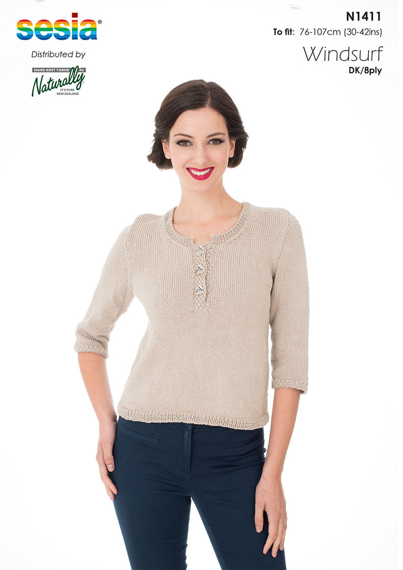 Naturally Pattern Leaflet Sesia Windsurf DK Womens/Sweater