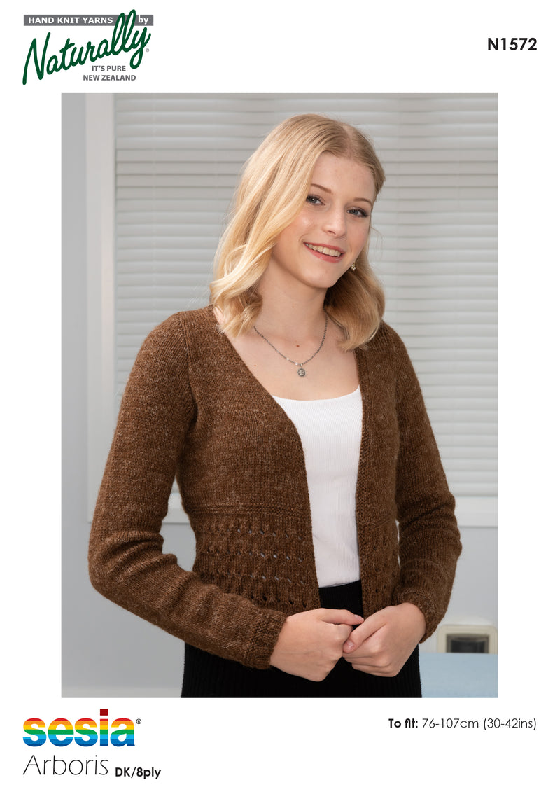 Naturally Pattern Leaflet Sesia Arboris Dk/8ply Womens/cardigan