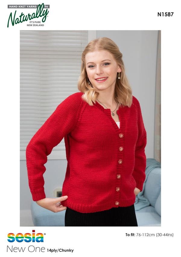 Naturally Pattern Leaflet Sesia New One 14ply Womens/Cardigan
