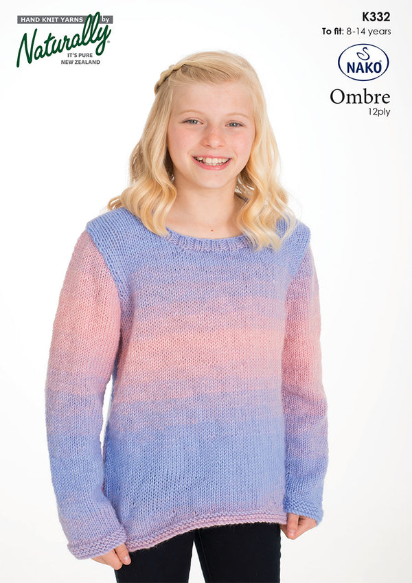Naturally Pattern Leaflet Nako Ombre Kids/Sweater
