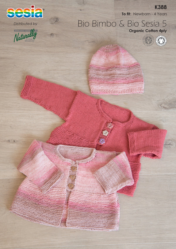 Naturally & Sessia Pattern Leaflet Bio Bimbo 5 Kids/cardigan & Hat